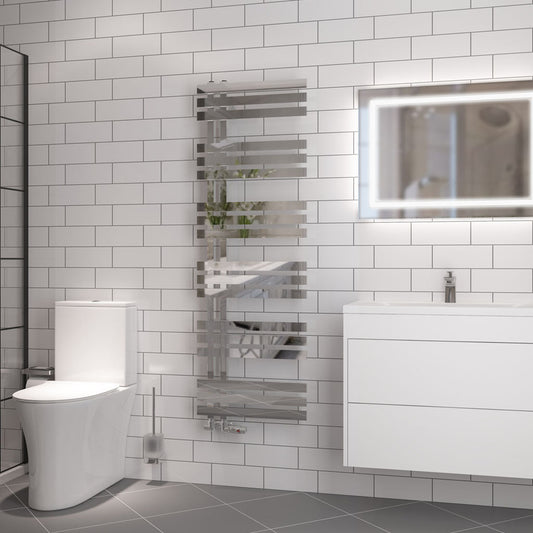 Eastbrook Hurley Electric Chrome Designer Towel Rail 1500mm x 500mm 89.1739-ELE