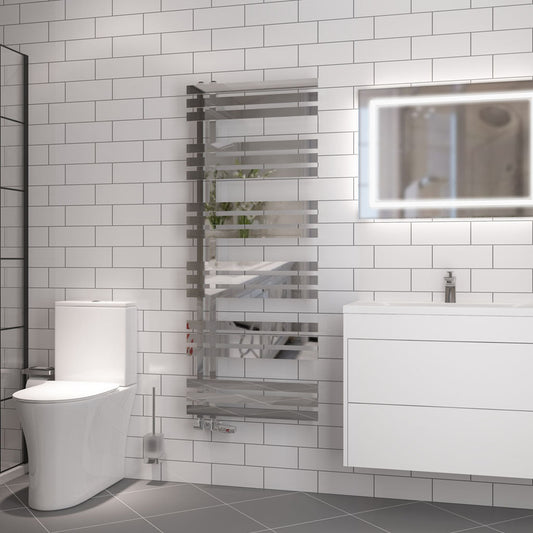 Eastbrook Hurley Electric Chrome Designer Towel Rail 1500mm x 600mm 89.1740-ELE