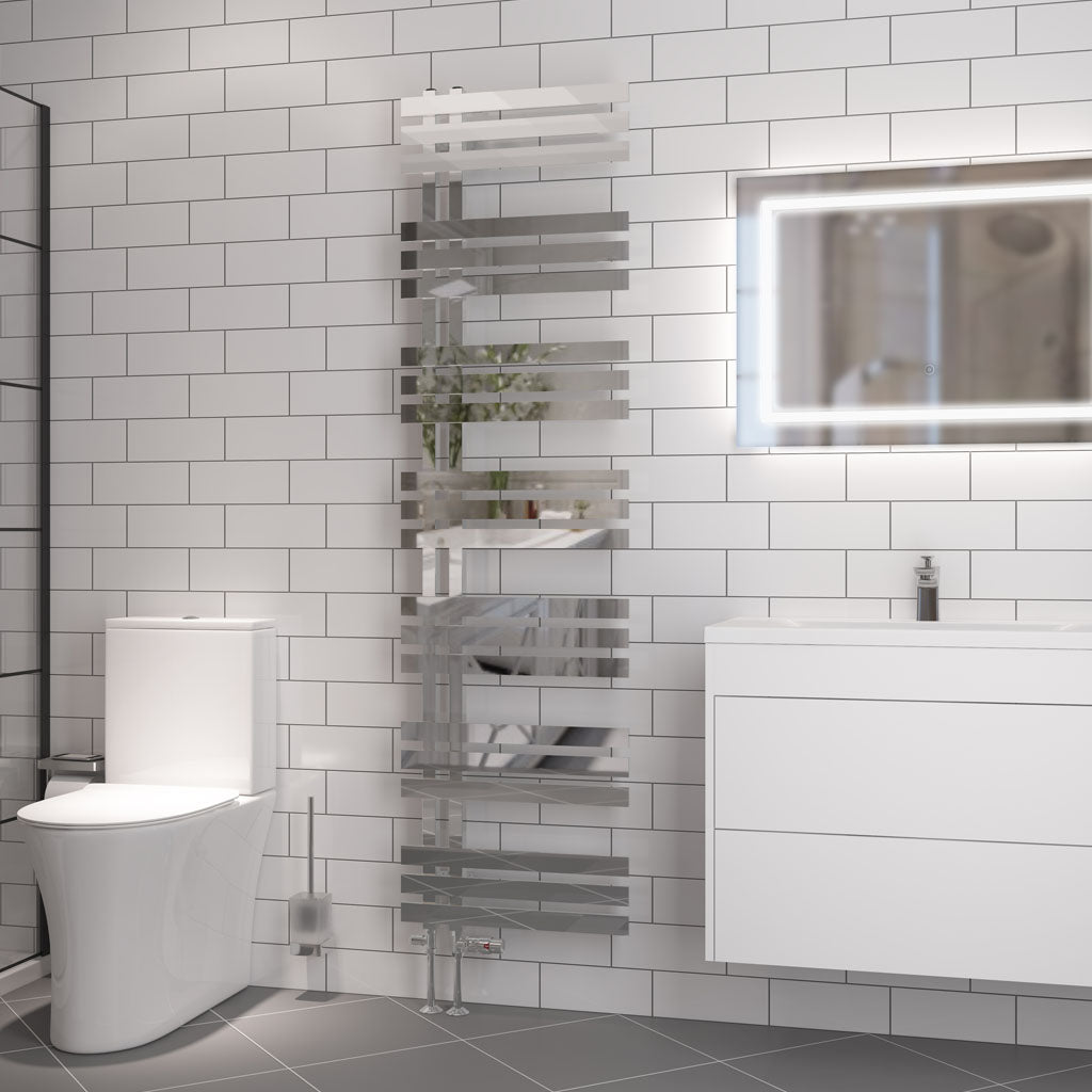 Eastbrook Hurley Electric Chrome Designer Towel Rail 1800mm x 500mm 89.0570-ELE