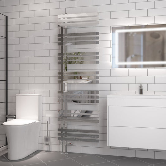 Eastbrook Hurley Electric Chrome Designer Towel Rail 1800mm x 600mm 89.0571-ELE