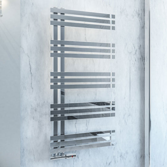 Eastbrook Rizano Electric Polished Stainless Steel Towel Rail 1000mm x 500mm 41.0250-ELE