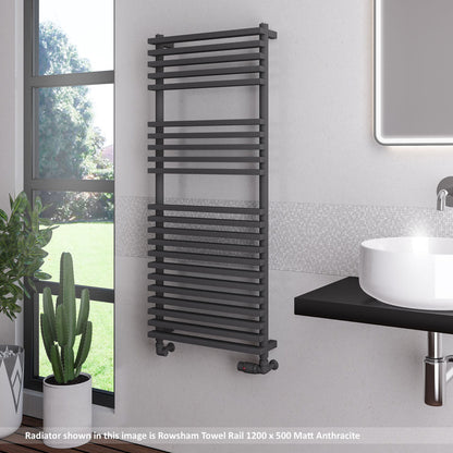 Eastbrook Rowsham Electric Matt Anthracite Designer Towel Rail 800mm x 500mm 89.1394-ELE