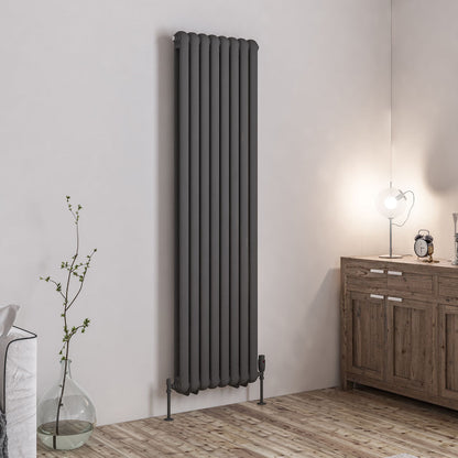 Eastbrook Rubano Electric Vertical Matt Anthracite 2 Column Radiator 1800mm x 503mm 81.0065-ELE
