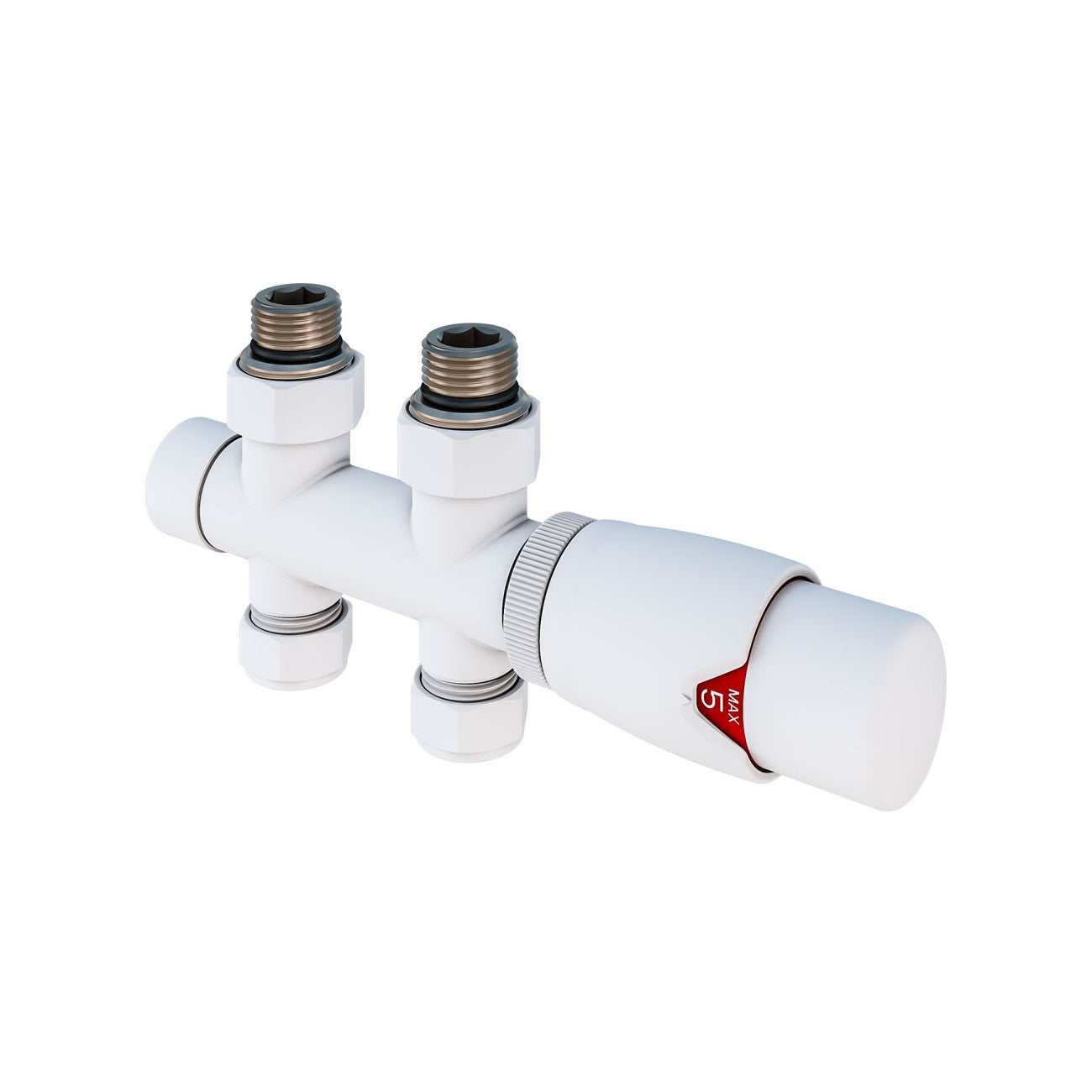 Bottom Inlet Radiators Eastbrook Straight Gloss White Twin Inlet Thermostatic Radiator Valve ...