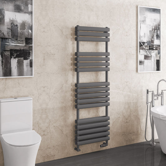 Eastbrook Tunstall Electric Matt Anthracite Double Panel Designer Towel Rail 1600mm x 500mm 81.0163-ELE