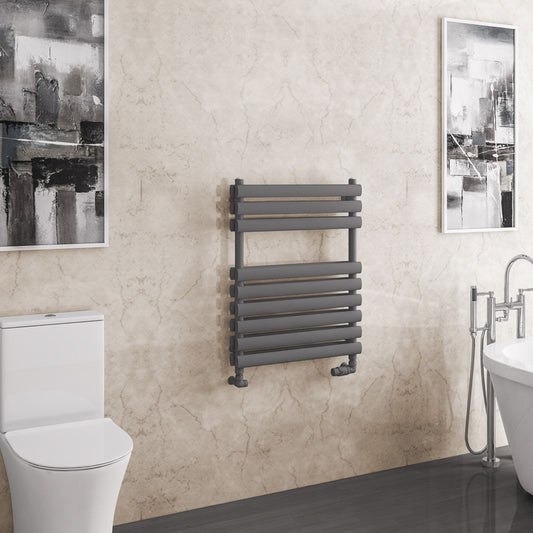 Eastbrook Tunstall Electric Matt Anthracite Double Panel Designer Towel Rail 800mm x 600mm 81.0164-ELE