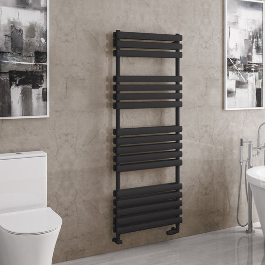 Eastbrook Tunstall Electric Matt Black Double Panel Designer Towel Rail 1600mm x 600mm 81.0185-ELE