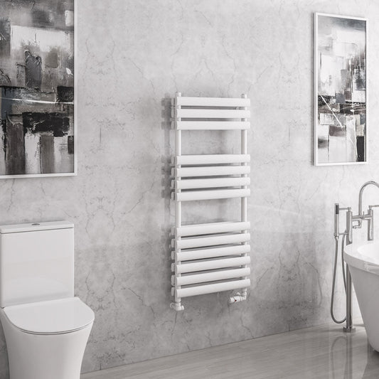 Eastbrook Tunstall Electric Matt White Double Panel Designer Towel Rail 1200mm x 500mm 81.0144-ELE