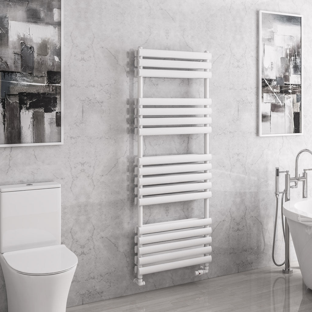 Eastbrook Tunstall Electric Matt White Double Panel Designer Towel Rail 1600mm x 600mm 81.0148-ELE