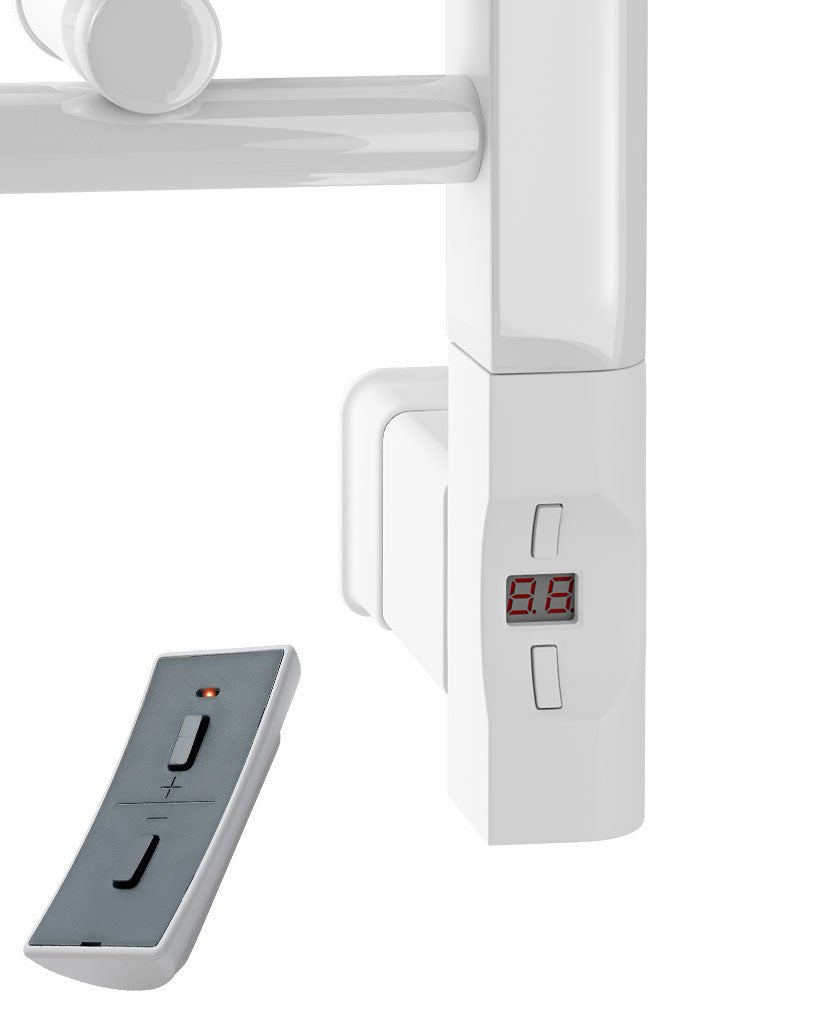 Eastbrook Tuscan Electric Straight Gloss White Towel Rail 1200mm x 600mm 41.0317-ELE-8.338