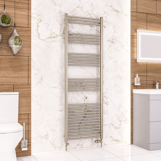 Eastbrook Wendover Straight Brushed Brass Towel Rail 1800mm x 600mm 41.0370