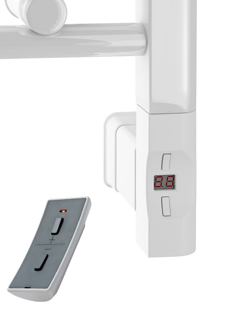 Eastbrook Westward Electric Straight Gloss White Towel Rail 1200mm x 600mm 89.0580-ELE-8.313