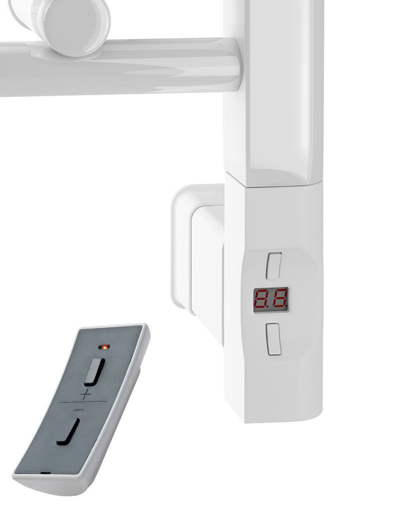 Eastbrook Wingrave Electric Curved Gloss White Towel Rail 1200mm x 600mm 89.0704-ELE-8.313