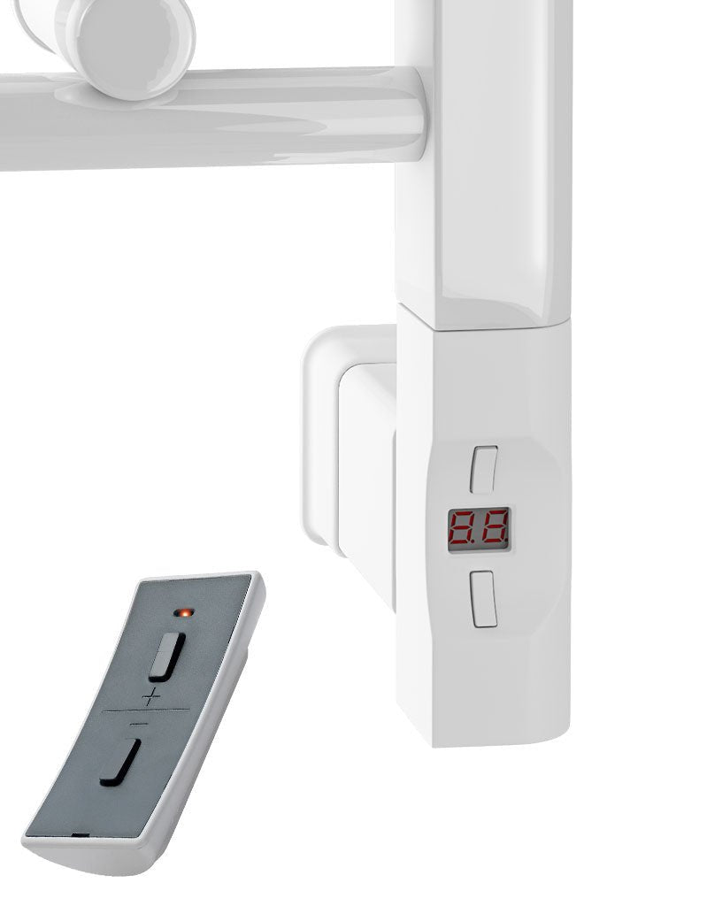 Eastbrook Wingrave Electric Curved Gloss White Towel Rail 1200mm x 600mm 89.0704-ELE-8.485