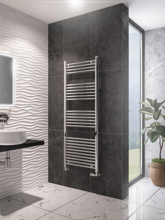 Eastbrook Wingrave Electric Straight Chrome Towel Rail 1600mm x 600mm 89.0096-ELE