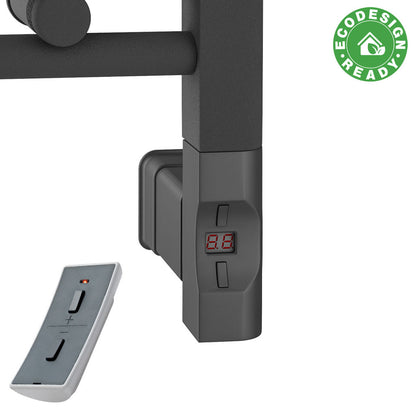 Eastbrook Wingrave Electric Straight Matt Anthracite Towel Rail 1400mm x 600mm 89.0535-ELE-8.317