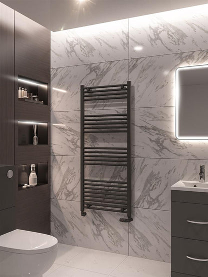 Eastbrook Wingrave Electric Straight Matt Anthracite Towel Rail 1400mm x 600mm 89.0535-ELE