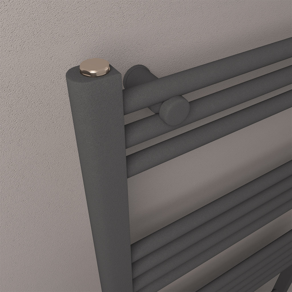 Eastbrook Wingrave Electric Straight Matt Anthracite Towel Rail 1400mm x 600mm Close Up Image 89.0535-ELE