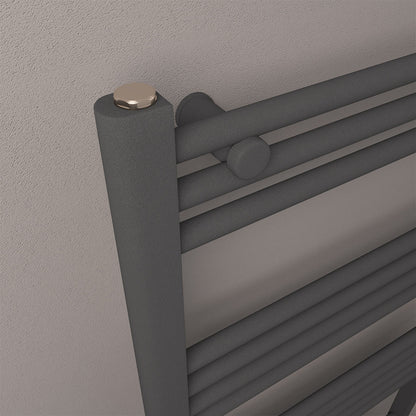 Eastbrook Wingrave Electric Straight Matt Anthracite Towel Rail 1400mm x 600mm Close Up Image 89.0535-ELE