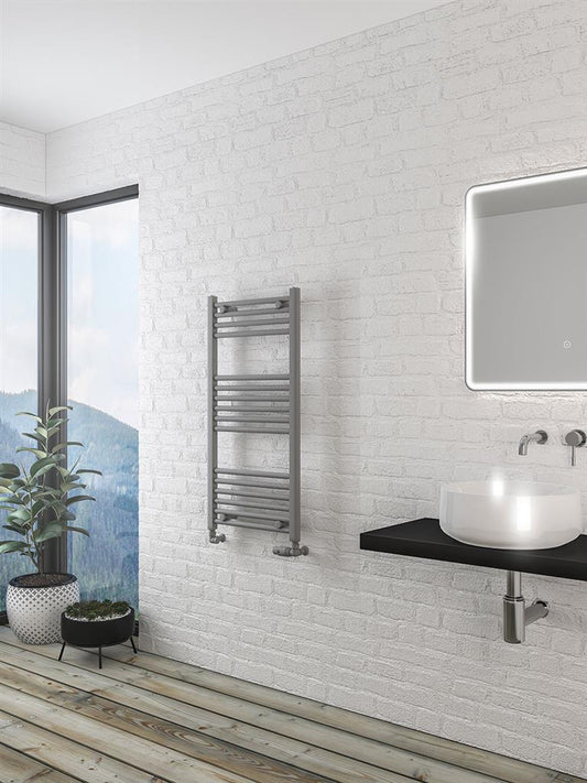 Eastbrook Wingrave Electric Straight Matt Grey Towel Rail 1000mm x 500mm 89.1421-ELE