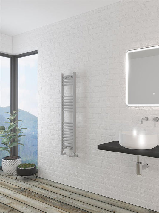 Eastbrook Wingrave Electric Straight Matt Grey Towel Rail 1200mm x 300mm 89.1423-ELE