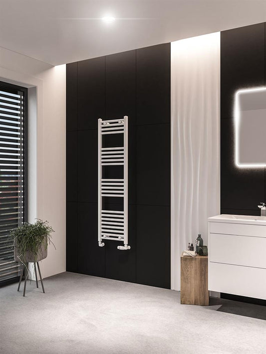 Eastbrook Wingrave Electric Straight Matt White Towel Rail 1400mm x 400mm 89.0539-ELE